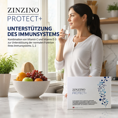 Zinzino Protect+ – Plant-Based Immune Support with Vitamin C, D3 & Beta-Glucans

