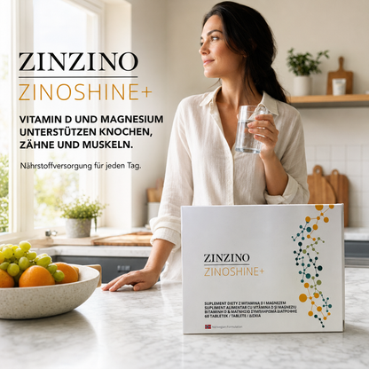 ZinoShine+ – Natural Vitamin D3 & Magnesium for Immunity, Bones & Muscles