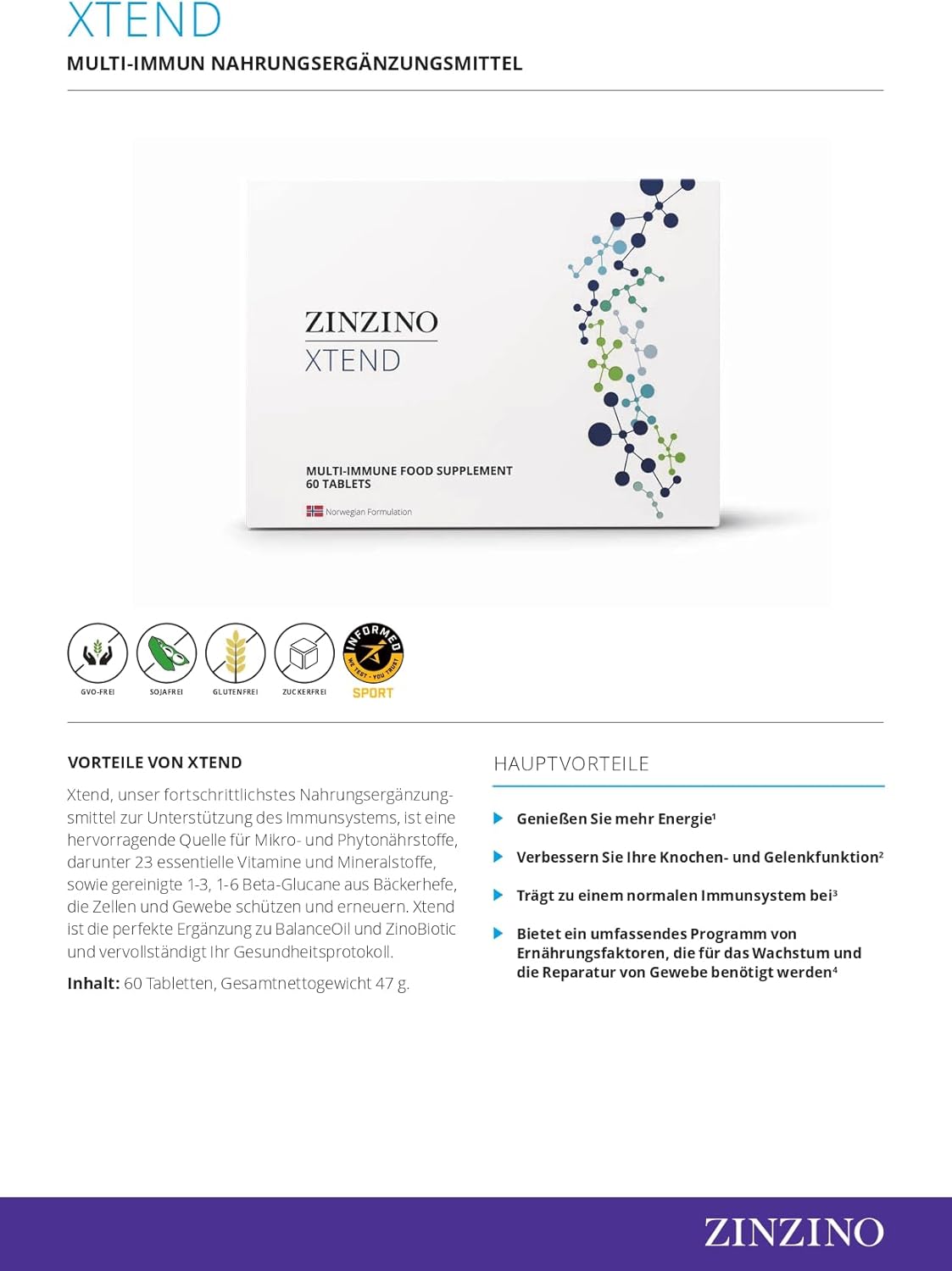 Zinzino Xtend – Daily Micronutrient Complex for Energy, Joints & Immunity