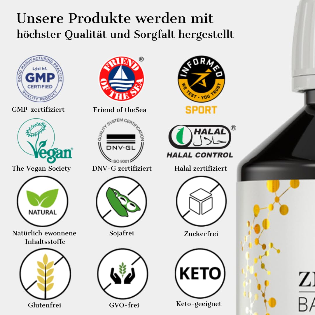 ZinZino BalanceOil+ Fischöl mit Omega-3 2478 mg, Omega-9, Vitamin D3 100ml / 300ml