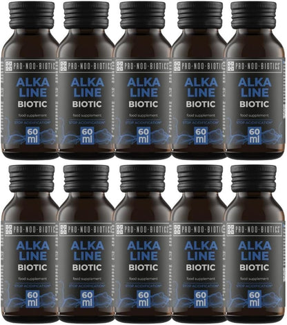 PRO NOO BIOTICS ALKALINE BIOTIC – Entsäuerungs-Shot 10 x 60 ml – Mit Hochdosiertem Calcium