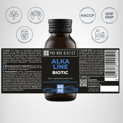PRO NOO BIOTICS ALKALINE BIOTIC – Entsäuerungs-Shot 10 x 60 ml – Mit Hochdosiertem Calcium