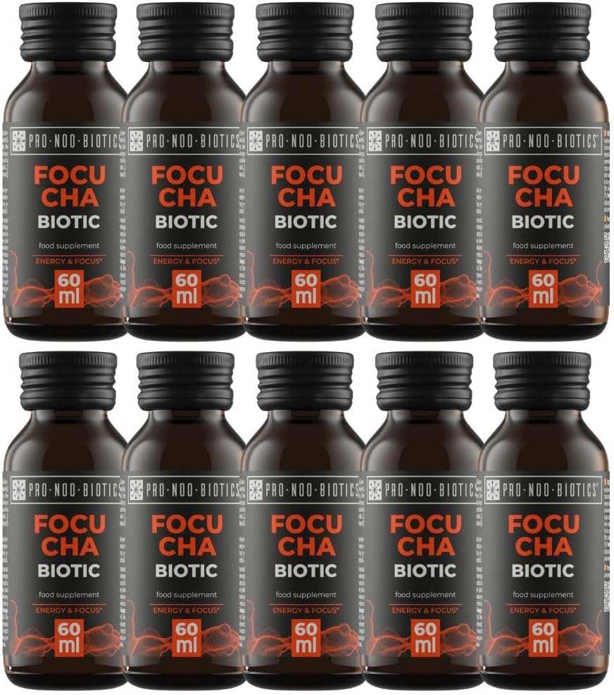 PRO NOO BIOTICS FOCU CHA BIOTIC – Natural Mental Clarity & Energy with Cordyceps & Yerba Mate 10 x 60 ml