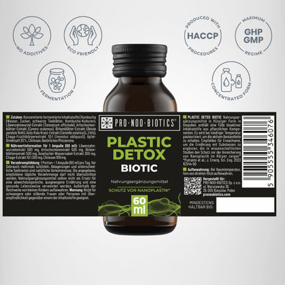 PRO NOO BIOTICS PLASTIC DETOX BIOTIC – Detox-Shot 10 x 60 ml – Chaga, Kombucha