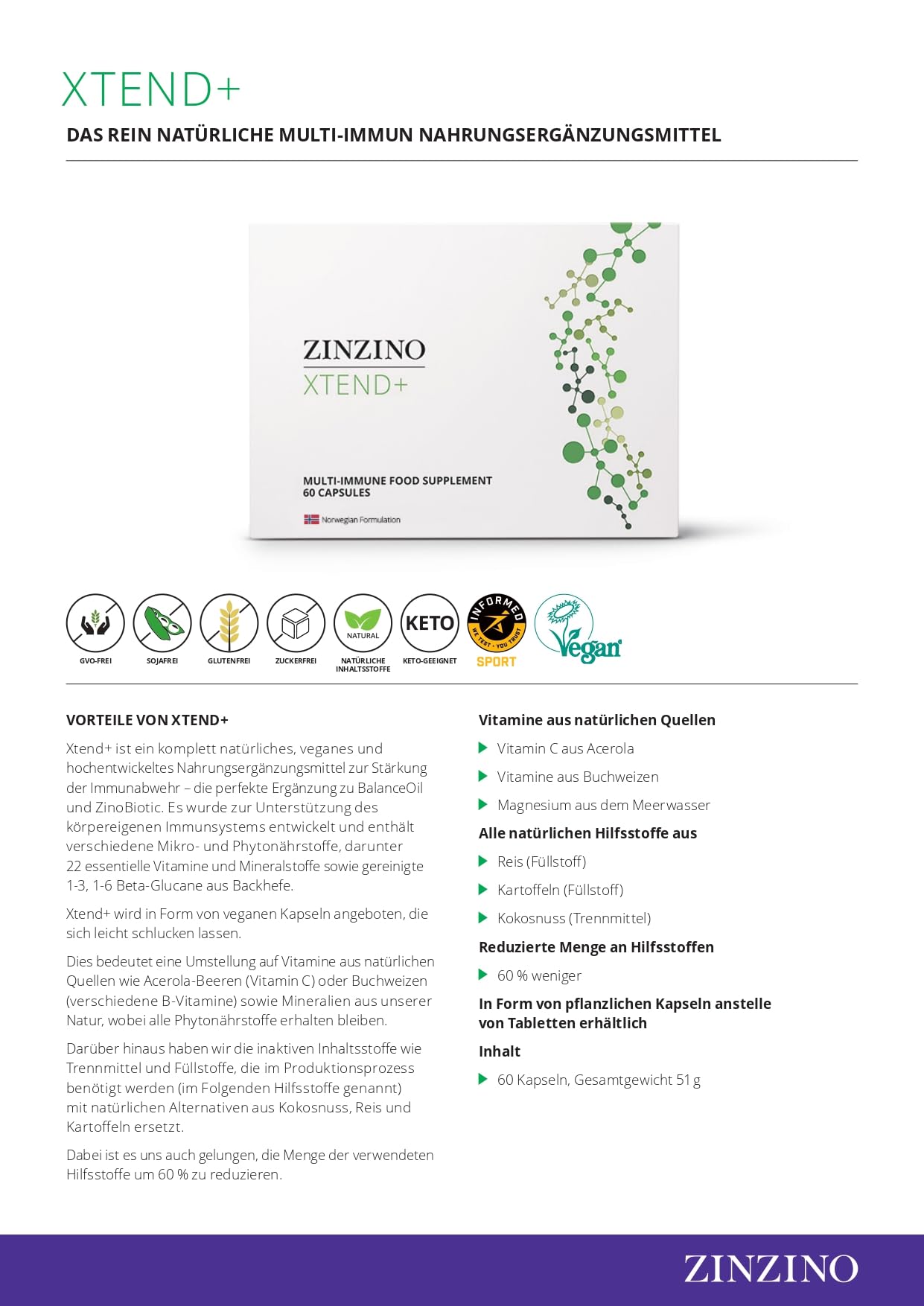 Zinzino Xtend+ – Advanced Multinutrient for Energy, Immunity & Joint Support