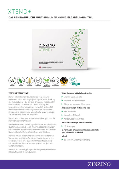Zinzino Xtend+ – Advanced Multinutrient for Energy, Immunity & Joint Support