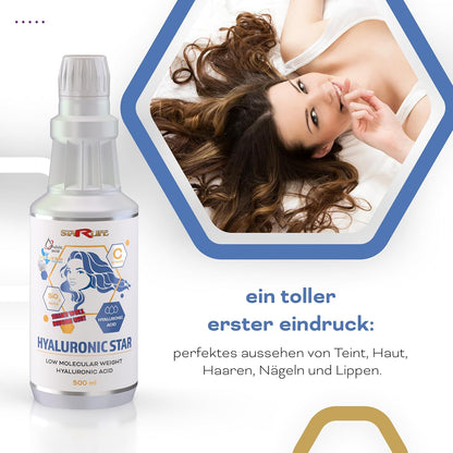 Starlife HYALURONIC STAR -Hyaluronsäure & Vitamin C Drops 500 ml
