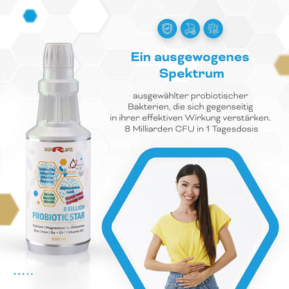 Starlife PROBIOTC STAR – Mikrokapsulierte Probiotika mit 8 Milliarden CFU 500ml