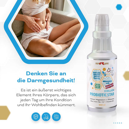 Starlife PROBIOTC STAR – Mikrokapsulierte Probiotika mit 8 Milliarden CFU 500ml
