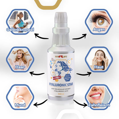 Starlife HYALURONIC STAR -Hyaluronsäure & Vitamin C Drops 500 ml