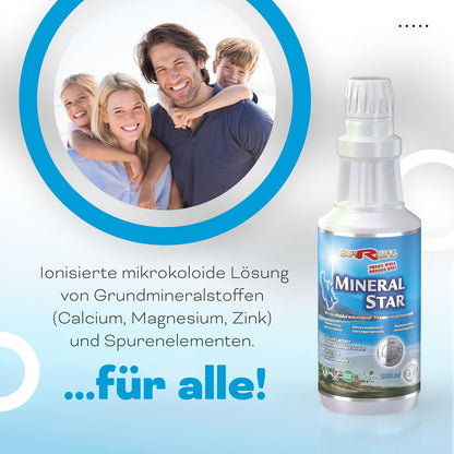 Starlife MINERAL STAR – Ionisierte Mikrokanallösung mit basischen Mineralien & Spurenelementen 500 ml