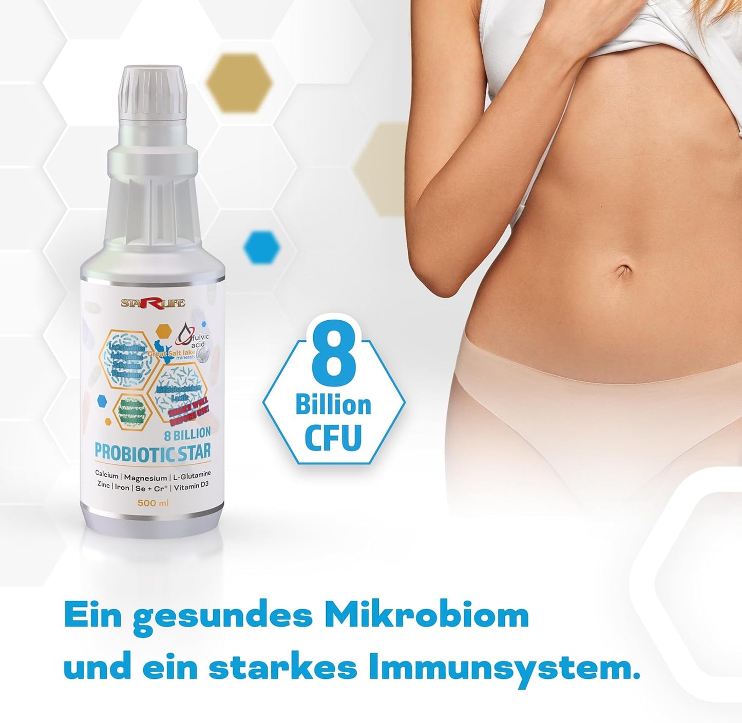 Starlife PROBIOTC STAR – Mikrokapsulierte Probiotika mit 8 Milliarden CFU 500ml