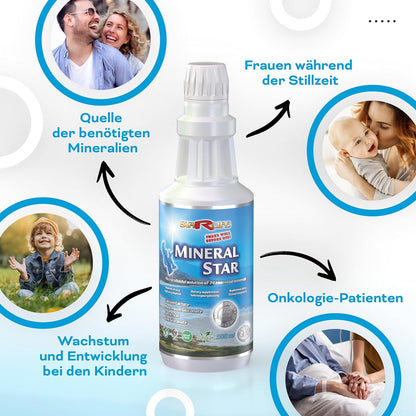 Starlife MINERAL STAR – Ionisierte Mikrokanallösung mit basischen Mineralien & Spurenelementen 500 ml