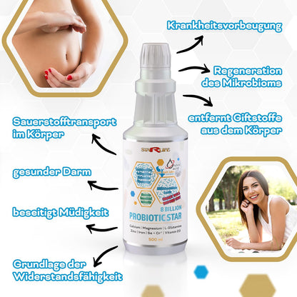 Starlife PROBIOTC STAR – Mikrokapsulierte Probiotika mit 8 Milliarden CFU 500ml