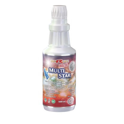 Weiße Flasche „Multi Star“ von StarLife – flüssiges Multivitaminpräparat mit Vitaminen, Mineralstoffen und Spurenelementen